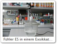 Fhler ES in einem Exsikkator
Ein HC1 mit einem Fhler ES berwacht und dokumentiert die Feuchte in einem Exsikkator.

