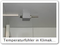 Temperaturfhler in Klimakammer, Detail
