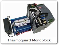 Thermoguard Monoblock
Autarke berwachungseinheit (hier fr bertragungswagen der RSI), montiert auf Hutschiene (von links nach rechts):
GSM Modem * SC8e * Hutschienen-PC * Netzteil.
Weitere Informationen gerne auf Anfrage
